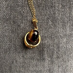 Beautiful Tiger’s Eye Necklace 12k gold filled